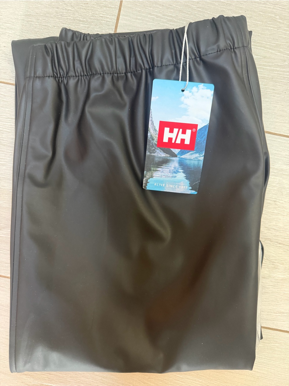Helly Hansen Black Matte Waterproof Pants with HH Logo